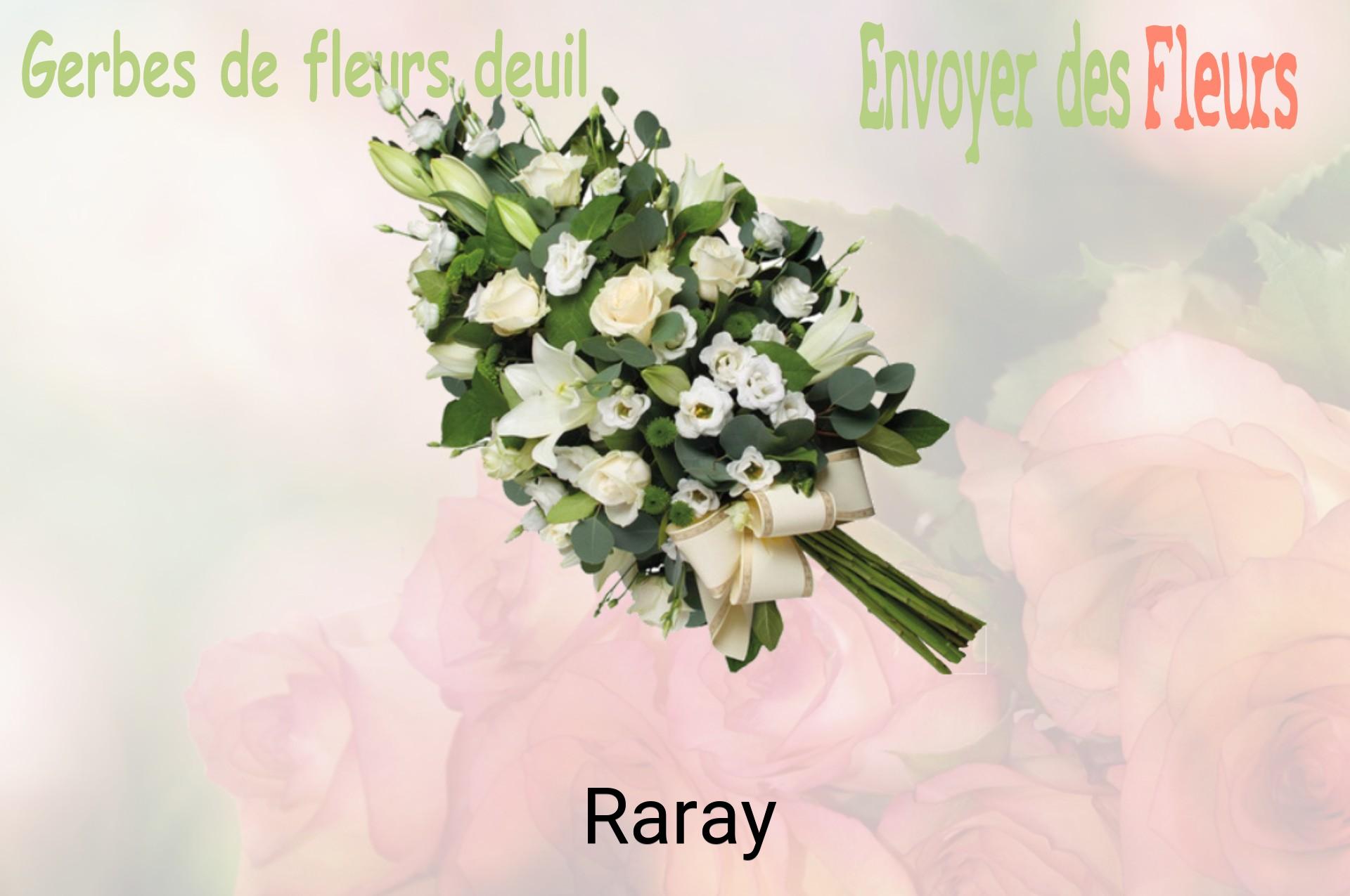 Gerbe de fleurs de deuil livrée à Raray